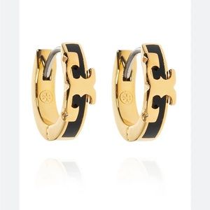 Tory Burch Enamel Huggie Hoops
